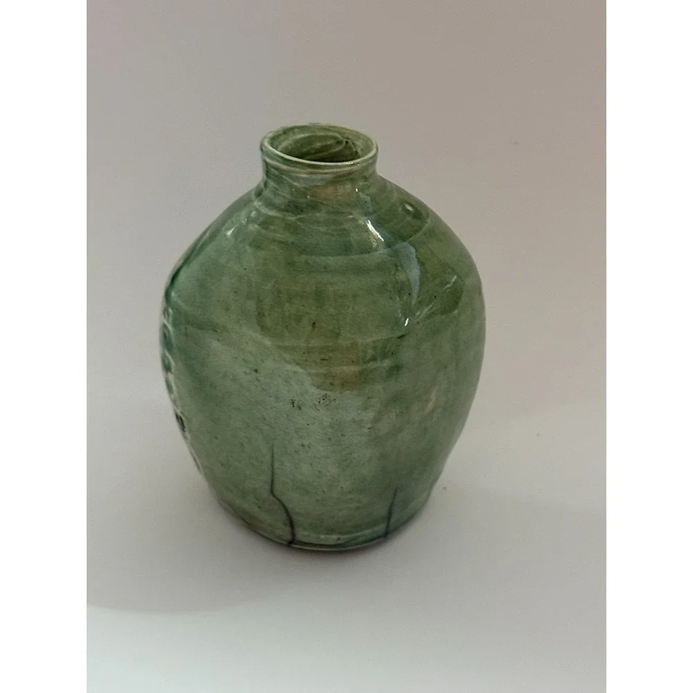 Studio Art Pottery Small‎ Abstract Bud Vase Signed 3.5